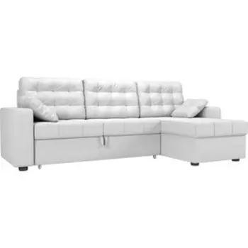 Угловой диван Мебелико Камелот эко-кожа белый правый угол