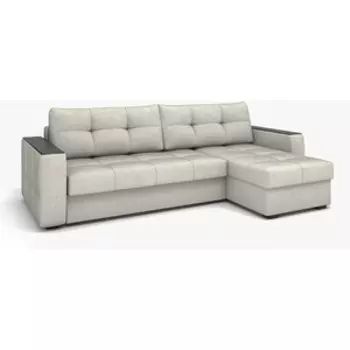 Угловой диван Rival Честер велюр серо-бежевый Т00022