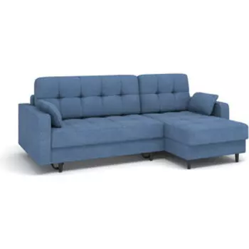 Угловой диван Rival Лиффорд рогожка синий Т00009
