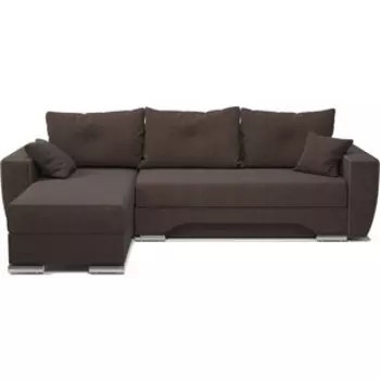 Угловой диван Шарм-Дизайн ЕвроШаг левый шоколадная рогожка