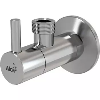 Угловой вентиль AlcaPlast с фильтром 1/2'' круглый, хром (ARV003)