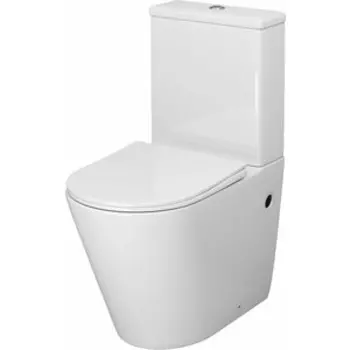 Унитаз-компакт безободковый Grossman Color с сиденьем микролифт, белый (GR-4480S)