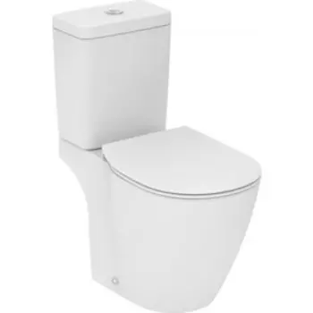 Унитаз-компакт безободковый Ideal Standard Connect Aquablade Cube с сиденьем микролифт (E042901, E797001, E772401)