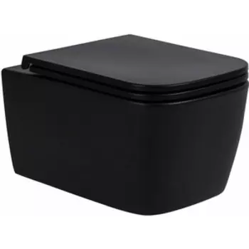 Унитаз подвесной Avimano Vision с сиденьем микролифт, черный матовый (1000042)