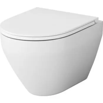 Унитаз подвесной безободковый Am.Pm Spirit 2.0 FlashClean с сиденьем микролифт (C701700WH, C707857WH)