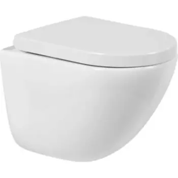 Унитаз подвесной безободковый BelBagno Amanda с сиденьем микролифт (BB051CHR, BB865SC)