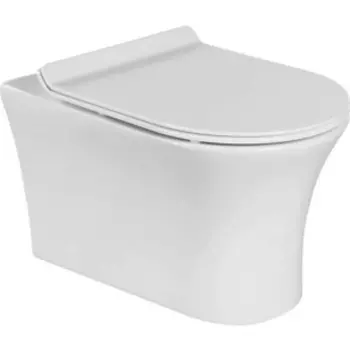 Унитаз подвесной безободковый BelBagno Ancona тонкое сиденье микролифт (BB1224CHR-SM, BB2011SC)