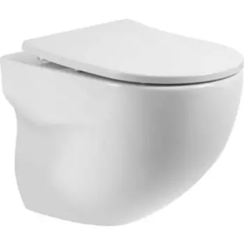 Унитаз подвесной безободковый BelBagno Onda тонкое сиденье микролифт (BB066CHR, BB2031)