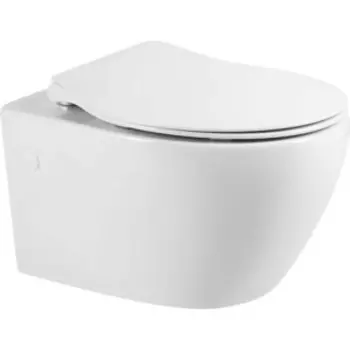 Унитаз подвесной безободковый BelBagno Prospero тонкое сиденье микролифт (BB507B, BB2020SC)