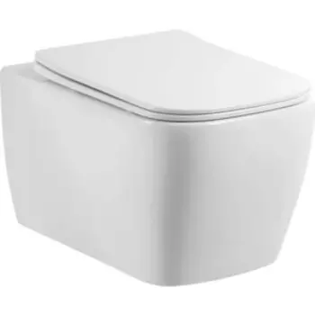 Унитаз подвесной безободковый BelBagno Veneto тонкое сиденье микролифт (BB132CHR, BB132SC)