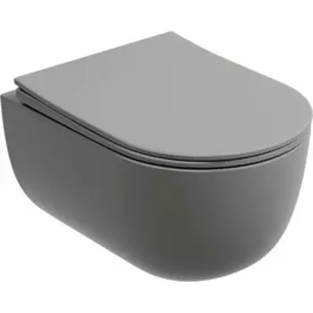 Унитаз подвесной безободковый Ceramicanova Modena Rimless с сиденьем микролифт, антрацит матовый (CN6063MH)