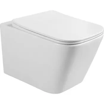 Унитаз подвесной безободковый Charus Alva Rimless с сиденьем микролифт (EWC700-114W)