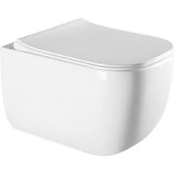 Унитаз подвесной безободковый Charus Pinto Rimless с сиденьем микролифт (EWC700-126W)