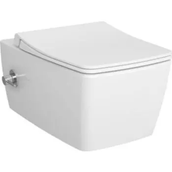 Унитаз подвесной безободковый Vitra Metropole с биде, сиденье-микролифт, белый (7672B003-1684, 122-003-009)