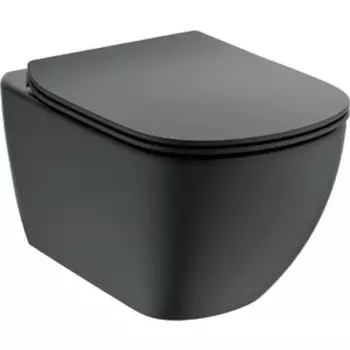 Унитаз подвесной Ideal Standard Tesi AquaBlade с сиденьем микролифт, черный (T0079V3, T3527V3)
