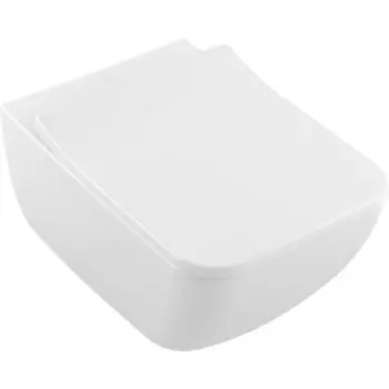 Унитаз подвесной Villeroy Boch Venticello CeramicPlus безободковый с микролифтом (4611 RLR1)