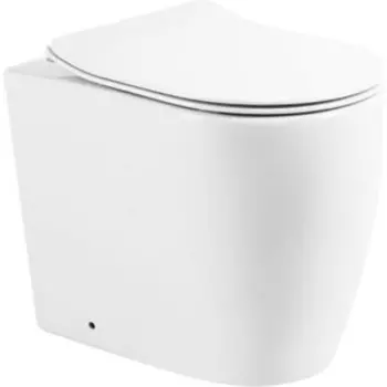 Унитаз приставной безободковый BelBagno Marino тонкое сиденье микролифт (BB105CBR, BB2034SC)