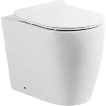 Унитаз приставной безободковый BelBagno Marino тонкое сиденье микролифт (BB105CBR, BB2111SC)