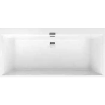 Ванна квариловая Villeroy Boch Squaro Edge 12 180x80 см белая с ножками и слив-переливом хром (UBQ180SQE2DV-01)