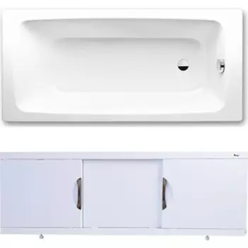 Ванна стальная Kaldewei Cayono 747 150x70 с экраном Emmy Валенсия и ножками