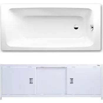 Ванна стальная Kaldewei Cayono 747 150x70 с экраном Emmy Монро и ножками