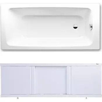 Ванна стальная Kaldewei Cayono 747 150x70 с экраном Emmy Элис и ножками