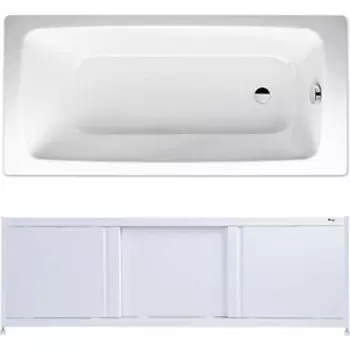 Ванна стальная Kaldewei Cayono 747 Antislip, Easy Clean 150x70 с экраном Emmy Бриз и ножками