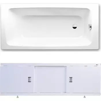 Ванна стальная Kaldewei Cayono 747 Easy-Clean 150x70 с экраном Emmy Виктория и ножками