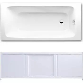 Ванна стальная Kaldewei Cayono 747 Easy-Clean 150x70 с экраном Emmy Бриз и ножками