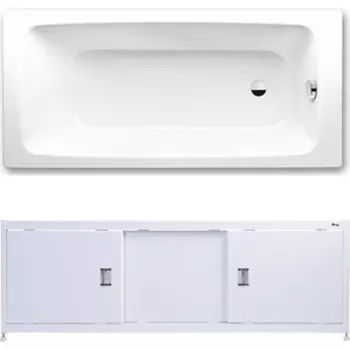 Ванна стальная Kaldewei Cayono 748 160x70 с экраном Emmy Монро и ножками