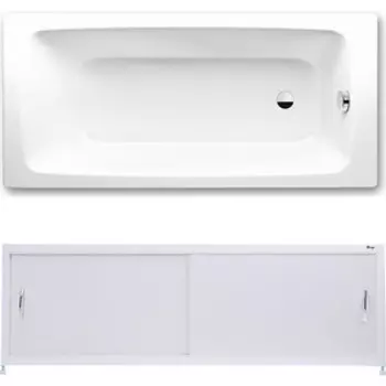 Ванна стальная Kaldewei Cayono 749 170x70 с экраном Emmy Бланка и ножками