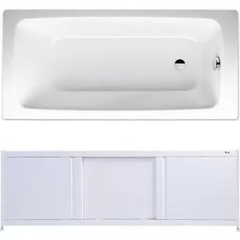 Ванна стальная Kaldewei Cayono 749 Antislip, Easy Clean 170x70 с экраном Emmy Бриз и ножками