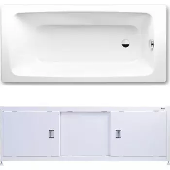 Ванна стальная Kaldewei Cayono 750 170x75 с экраном Emmy Монро и ножками