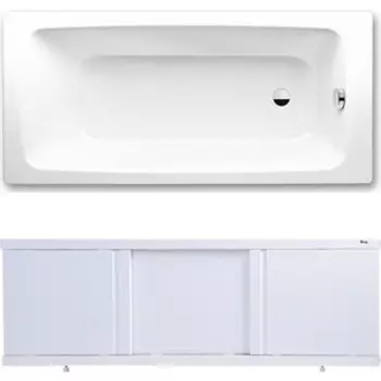 Ванна стальная Kaldewei Cayono 750 170x75 с экраном Emmy Элис и ножками