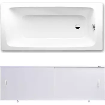 Ванна стальная Kaldewei Cayono 750 170x75 с экраном Emmy Эко и ножками