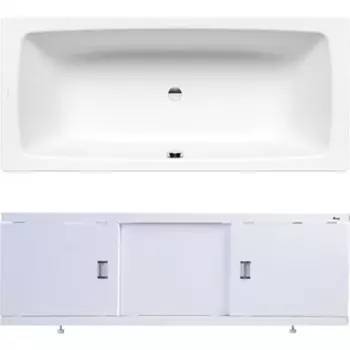 Ванна стальная Kaldewei Cayono Duo 724 170x75 с экраном Emmy Виктория и ножками