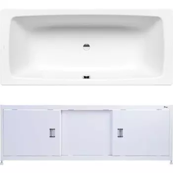 Ванна стальная Kaldewei Cayono Duo 724 170x75 с экраном Emmy Монро и ножками