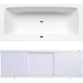 Ванна стальная Kaldewei Cayono Duo 724 170x75 с экраном Emmy Элис и ножками