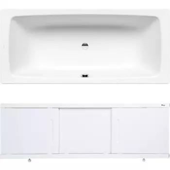 Ванна стальная Kaldewei Cayono Duo 724 170x75 с экраном Emmy Соната и ножками