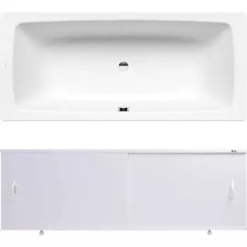 Ванна стальная Kaldewei Cayono Duo 724 170x75 с экраном Emmy Эко и ножками