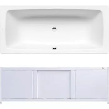 Ванна стальная Kaldewei Cayono Duo 724 170x75 с экраном Emmy Бриз и ножками