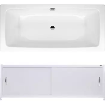Ванна стальная Kaldewei Cayono Duo 725 180x80 с экраном Emmy Бланка и ножками