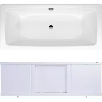 Ванна стальная Kaldewei Cayono Duo 725 180x80 с экраном Emmy Элис и ножками