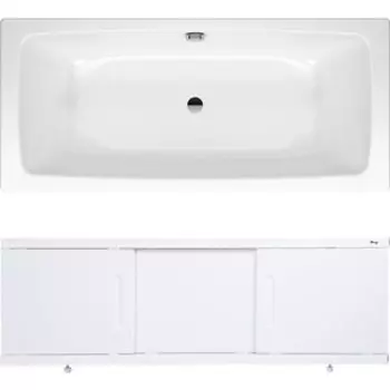 Ванна стальная Kaldewei Cayono Duo 725 180x80 с экраном Emmy Соната и ножками