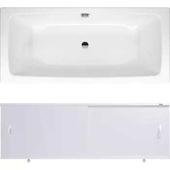 Ванна стальная Kaldewei Cayono Duo 725 180x80 с экраном Emmy Эко и ножками