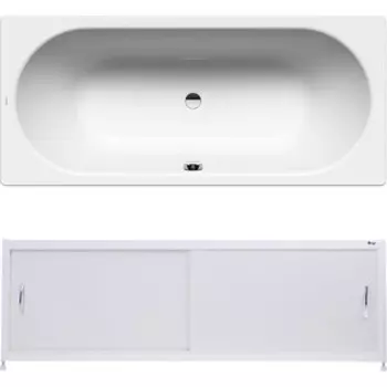 Ванна стальная Kaldewei Classic Duo 107 170x75 с экраном Emmy Бланка и ножками