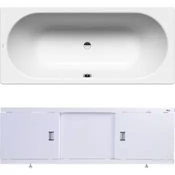 Ванна стальная Kaldewei Classic Duo 107 170x75 с экраном Emmy Виктория и ножками