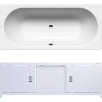 Ванна стальная Kaldewei Classic Duo 107 170x75 с экраном Emmy Монро и ножками