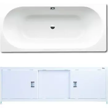 Ванна стальная Kaldewei Classic Duo 110 180х80 с экраном Emmy Монро и ножками