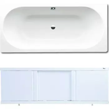 Ванна стальная Kaldewei Classic Duo 110 180х80 с экраном Emmy Элис и ножками